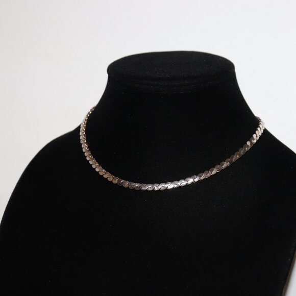 🌙✨🔗 Vintage Silver Chain Necklace · 15.5" · Sleek & Simple - Picture 5 of 6